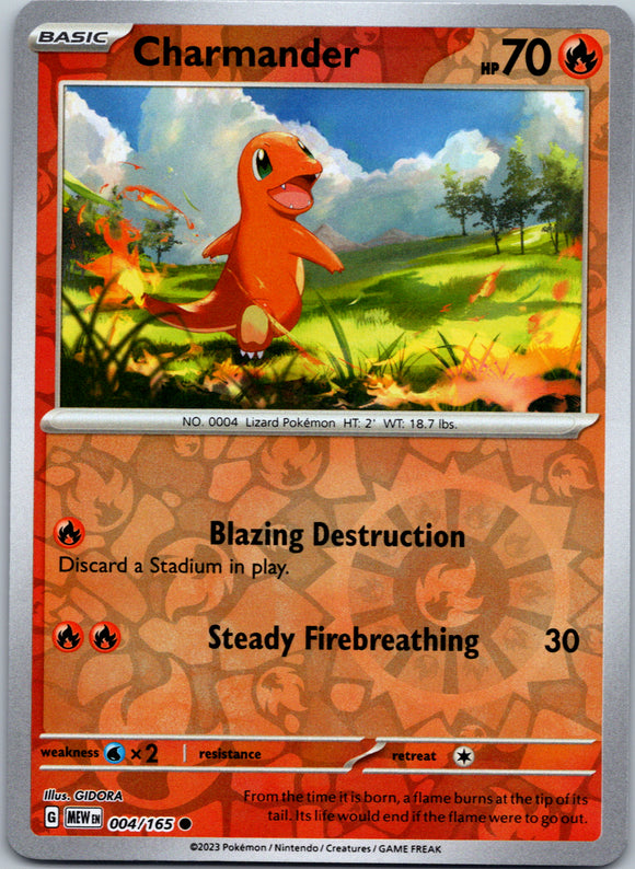 Charmander (004/165) [Scarlet & Violet:  151] Reverse Holofoil
