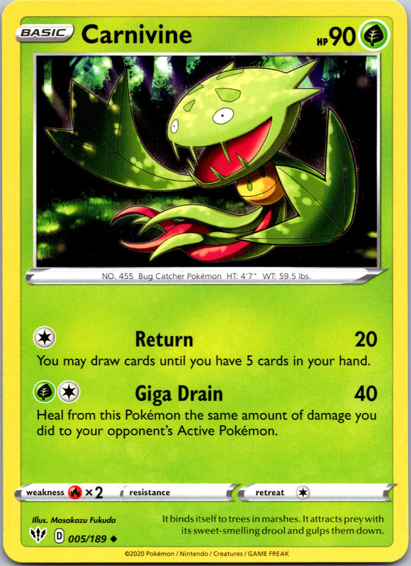Carnivine (005/189) [SWSH03: Darkness Ablaze]