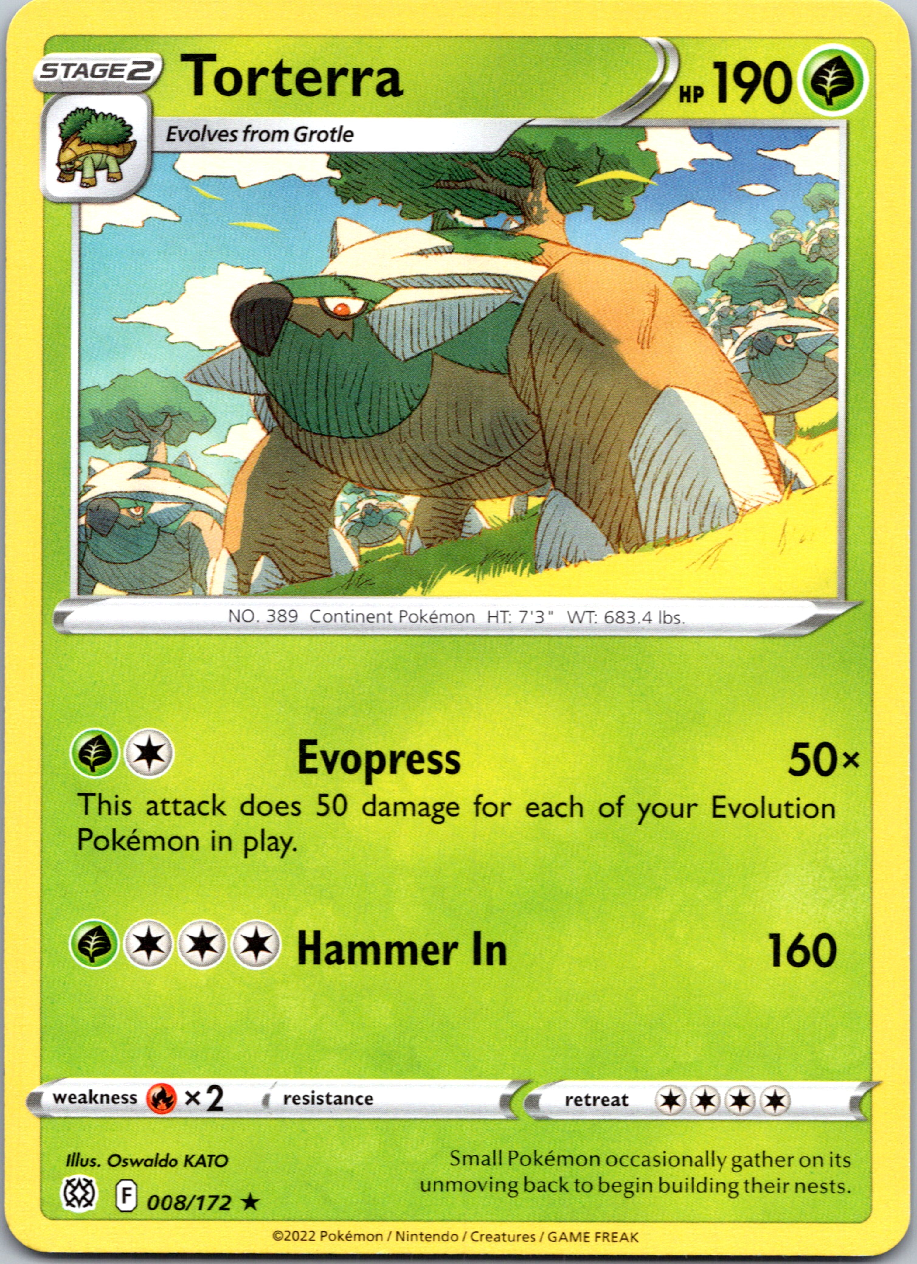 Torterra (008/172) (Theme Deck Exclusive) [Sword & Shield: Brilliant Stars]