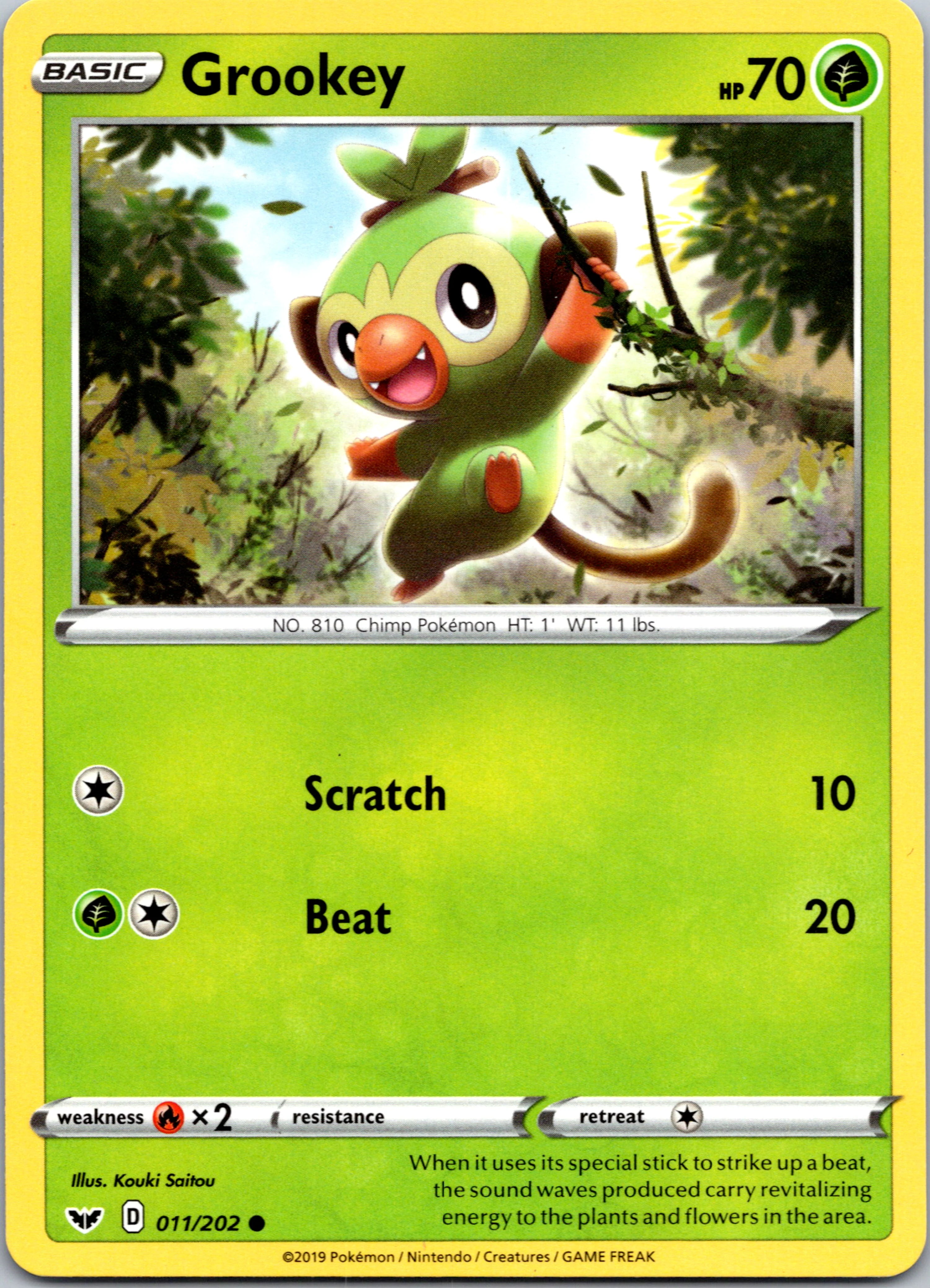 Grookey (011/202) [SWSH01: Sword & Shield Base Set]