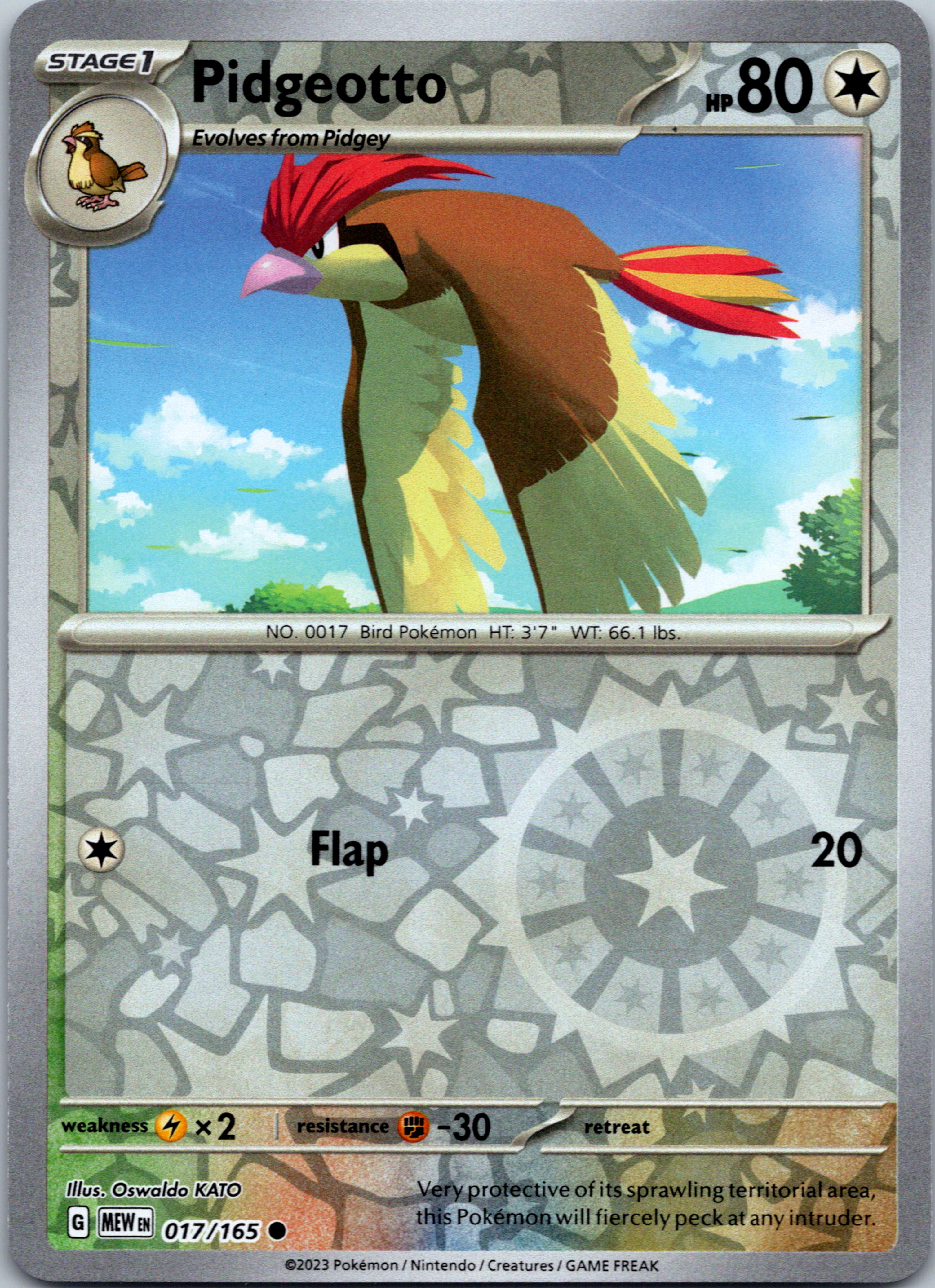 Pidgeotto (17/165) [Scarlet & Violet:  151] Reverse Holofoil