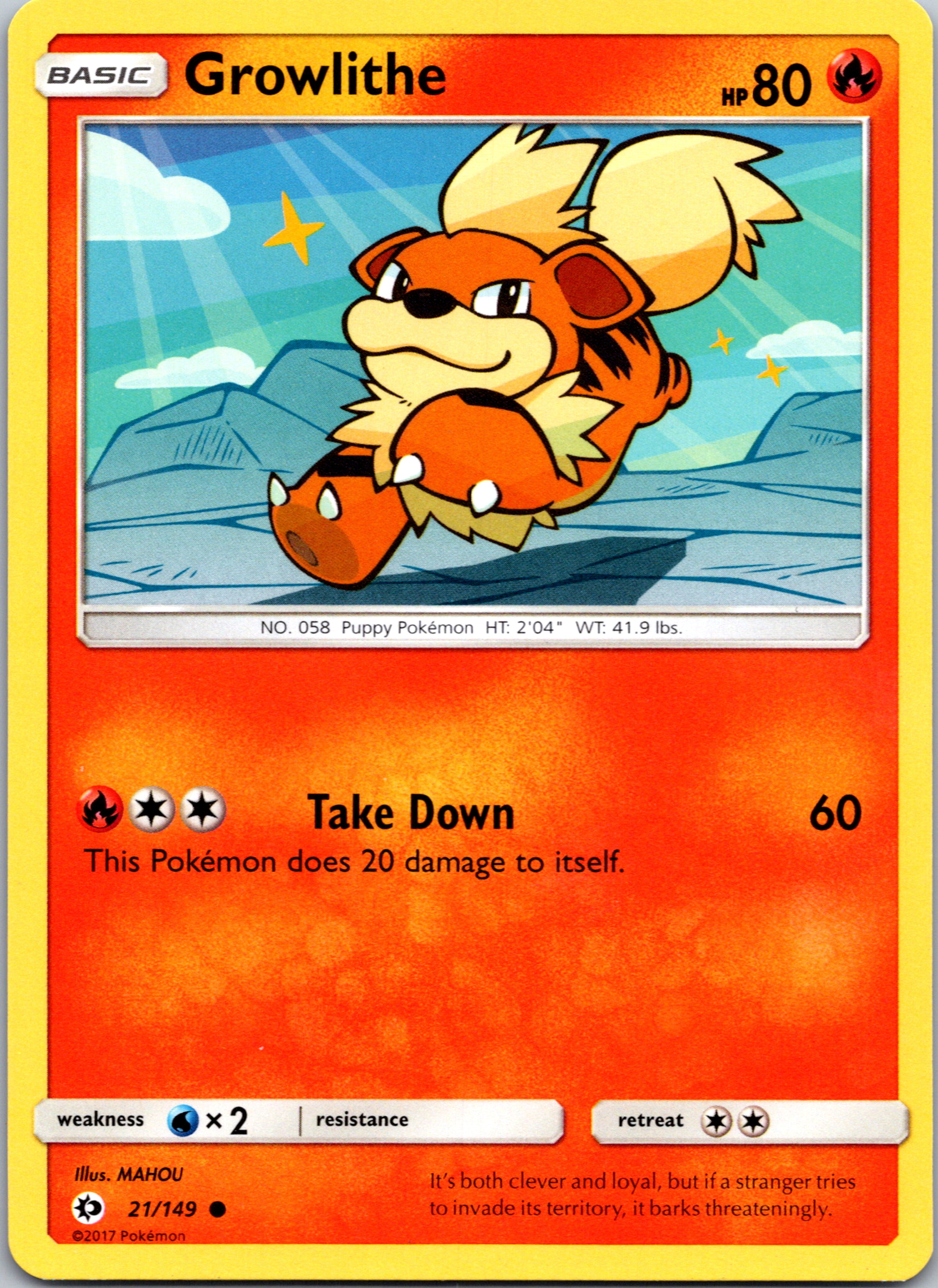 Growlithe (21) [SM Base Set]