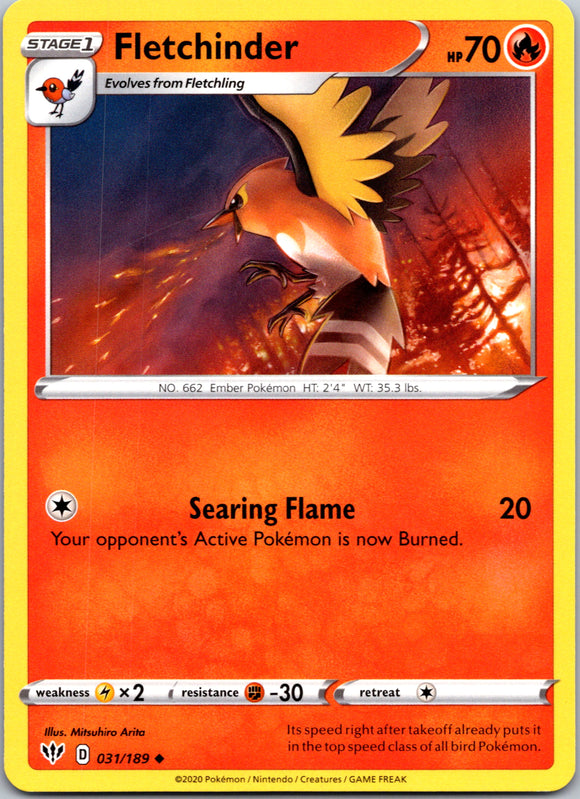 Fletchinder (031/189) [SWSH03: Darkness Ablaze]
