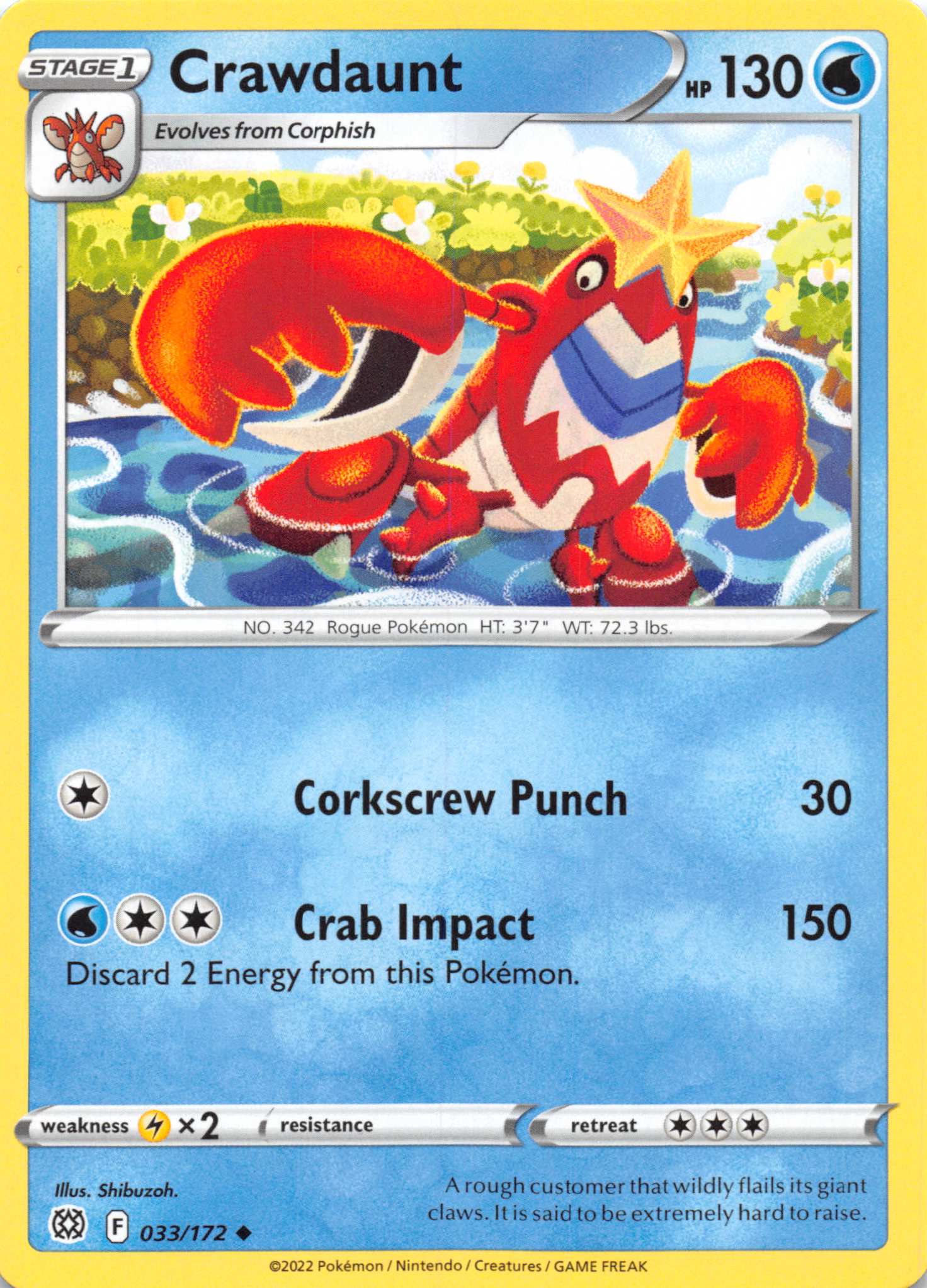 Crawdaunt (033/172) [Sword & Shield: Brilliant Stars]