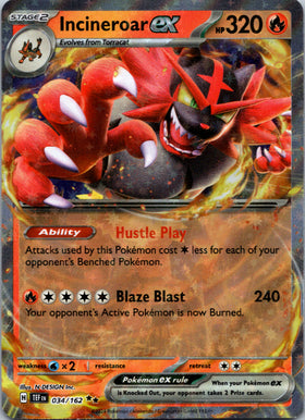 Incineroar ex [34/162] - (Temporal Forces) Holofoil