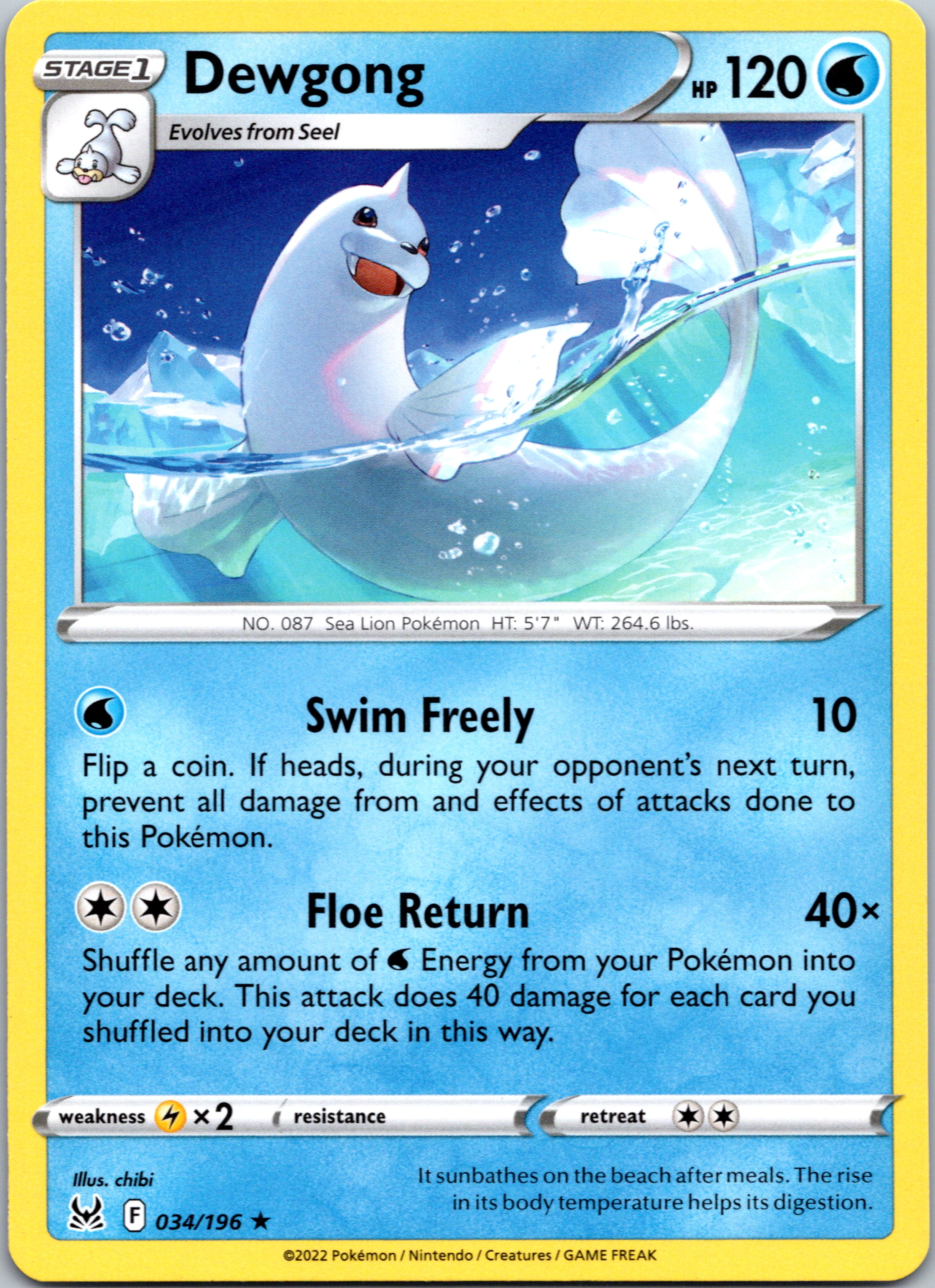 Dewgong (034/196) [Sword & Shield: Lost Origin]