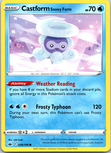 Castform Snowy Form (034/198) [Sword & Shield: Chilling Reign]