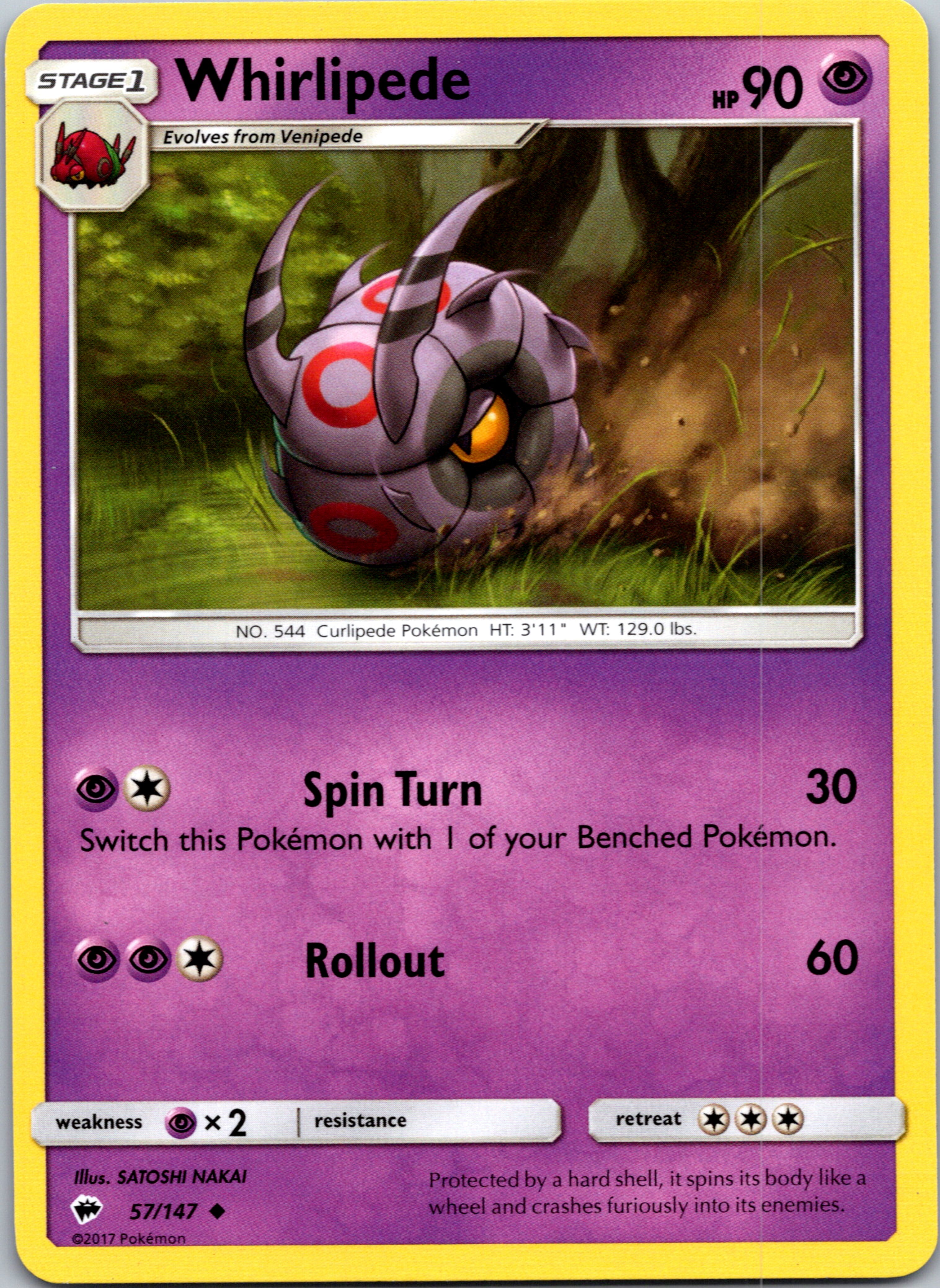 Whirlipede (57/147) [Sun & Moon: Burning Shadows]