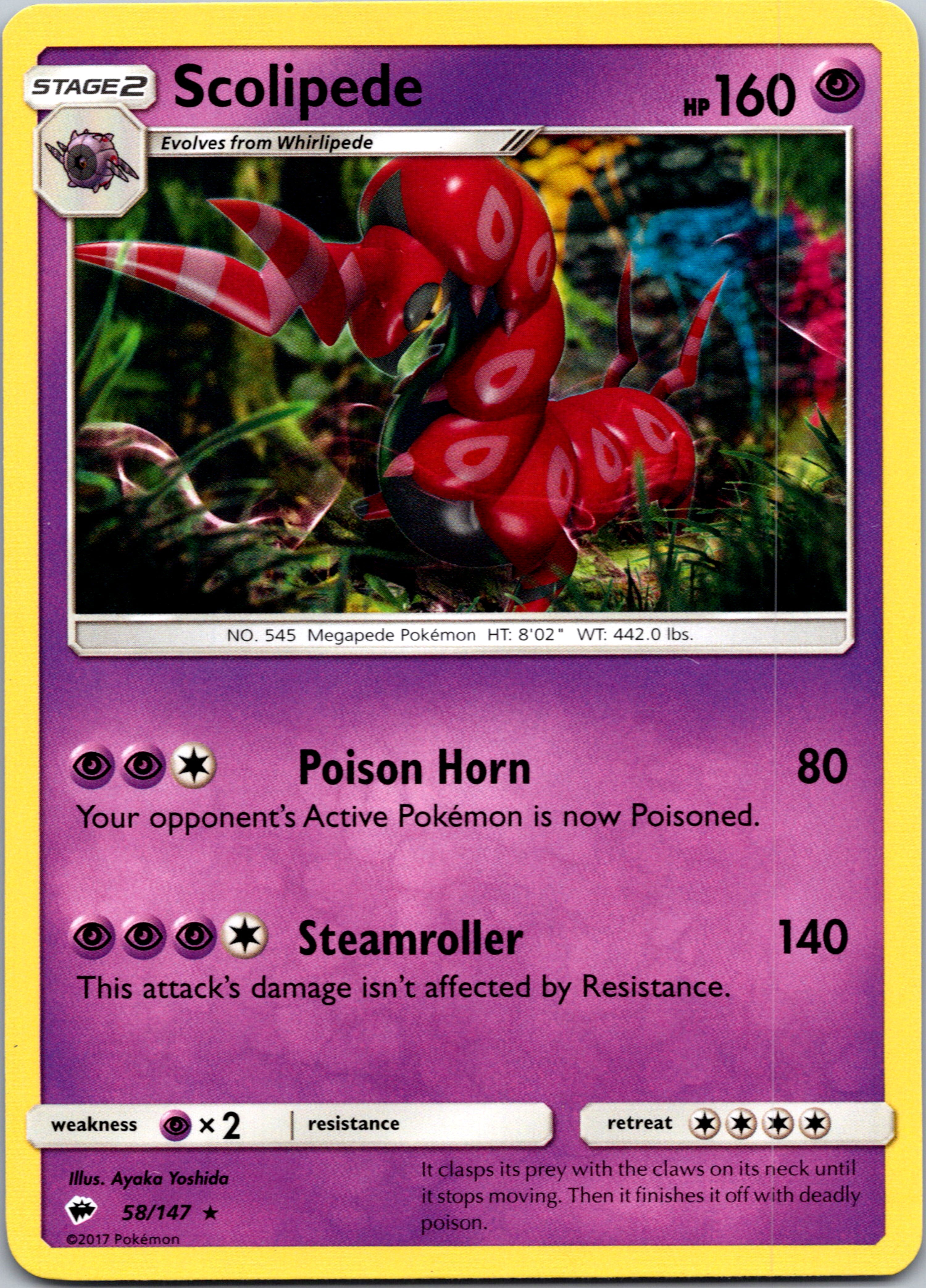 Scolipede (58/147) [Sun & Moon: Burning Shadows]