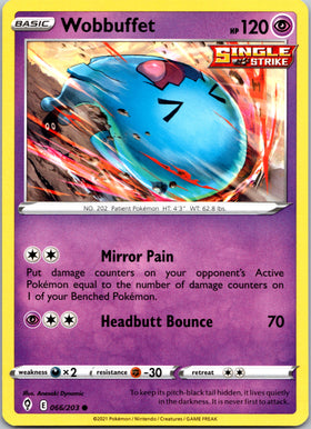 Wobbuffet (066/203) [Sword & Shield: Evolving Skies]