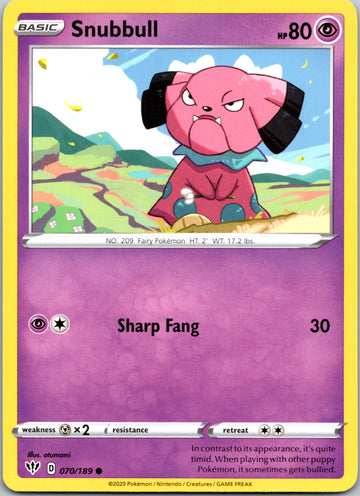 Snubbull (070/189) [SWSH03: Darkness Ablaze]
