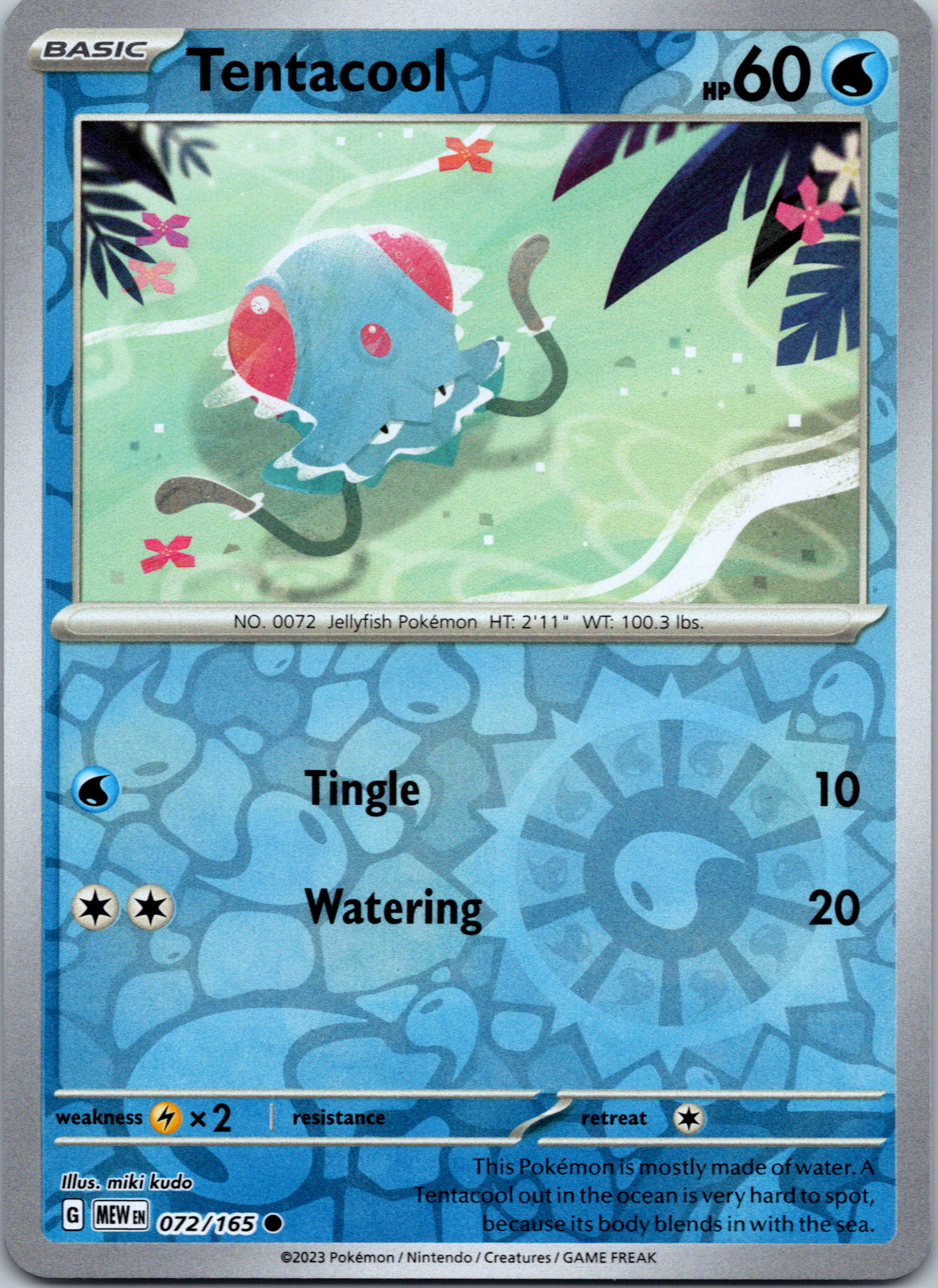 Tentacool (072/165) [Scarlet & Violet:  151] Reverse Holofoil