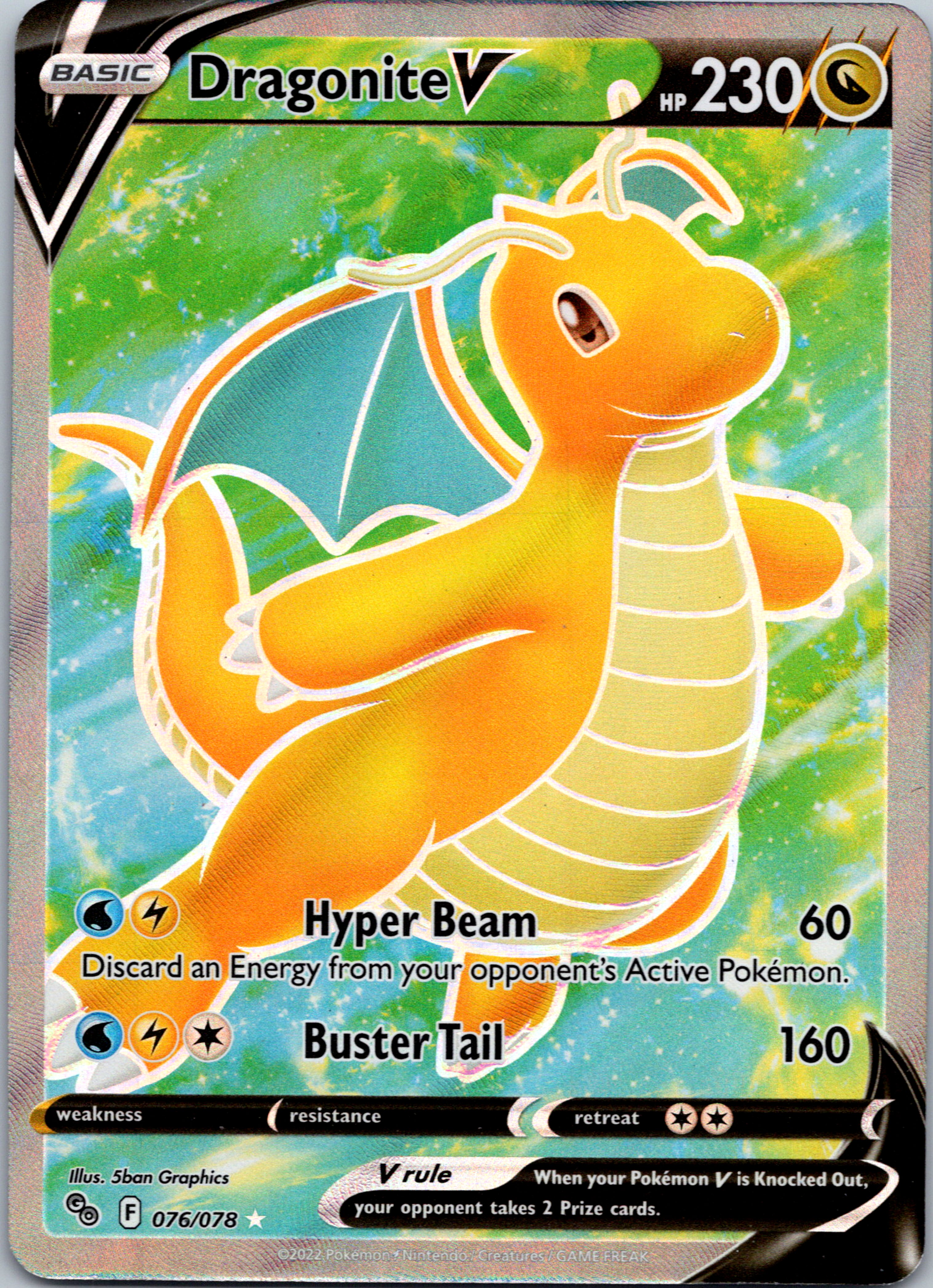 Dragonite V (076/078) [Pokémon GO]