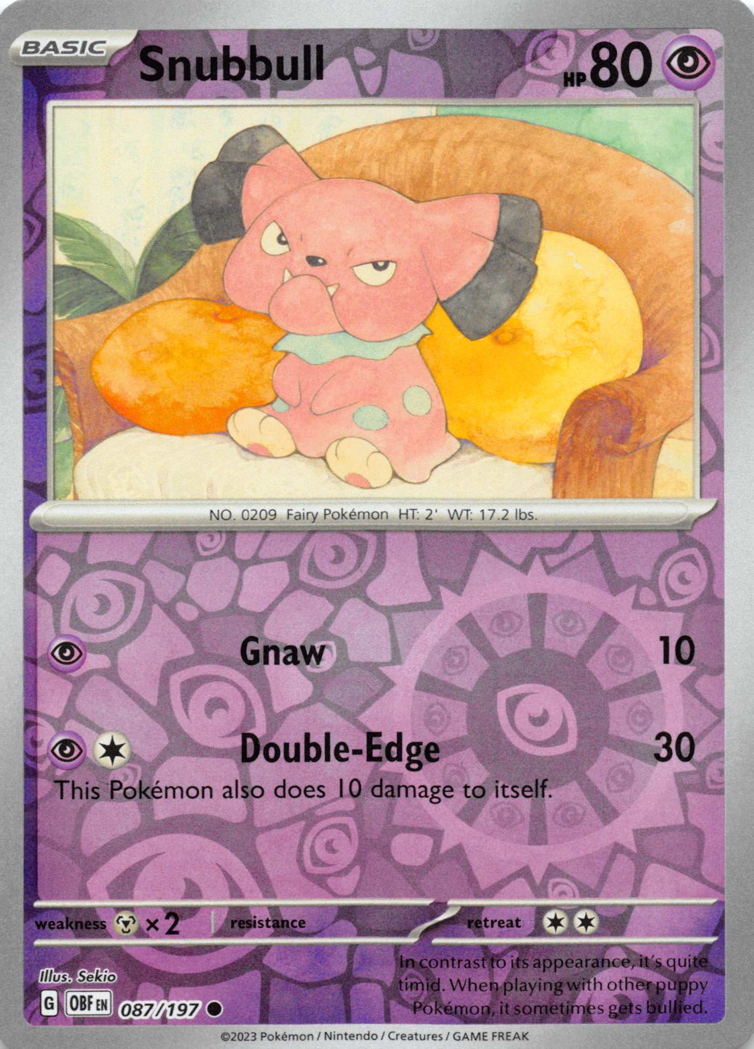 Snubbull (087/197) [Scarlet & Violet: Obsidian Flames]