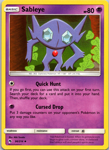 Sableye (096/214) [Sun & Moon: Lost Thunder]