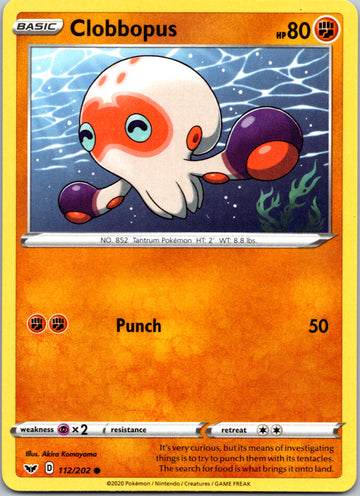 Clobbopus (112/202) (112/202) [SWSH01: Sword & Shield Base Set]