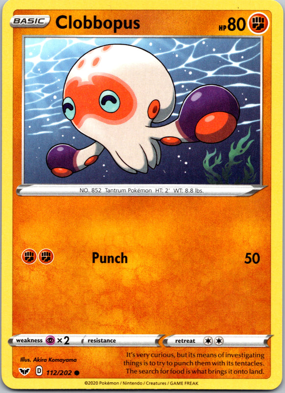 Clobbopus (112/202) (112/202) [SWSH01: Sword & Shield Base Set]