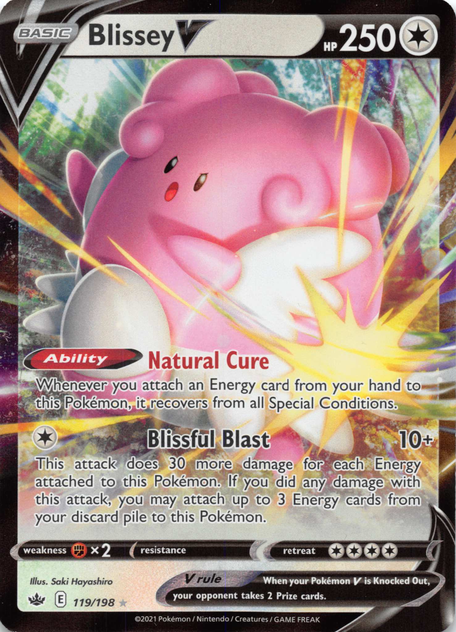 Blissey V (119/198) [Sword & Shield: Chilling Reign]