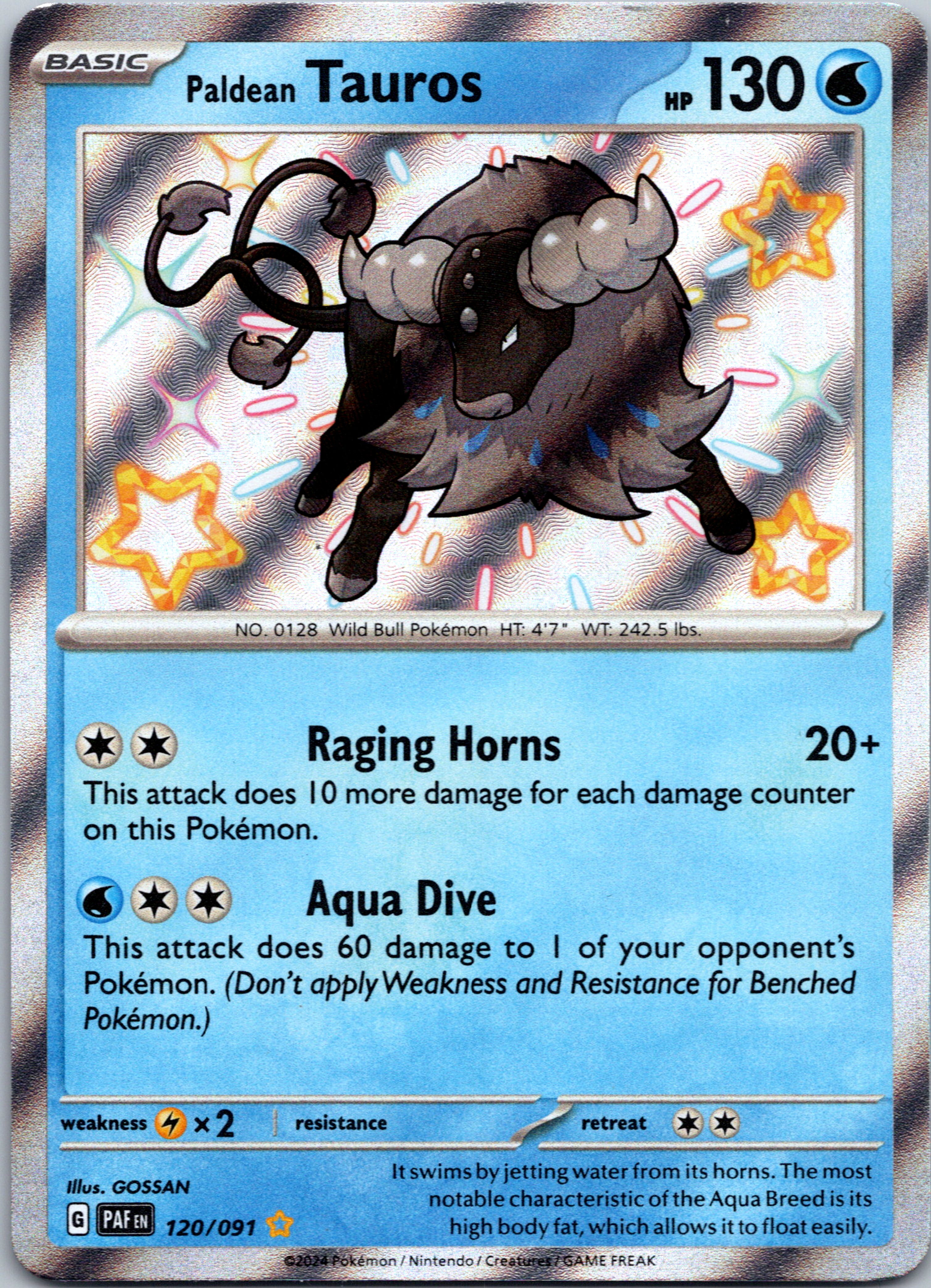 Paldean Tauros [120/091] - (Paldean Fates) Holofoil