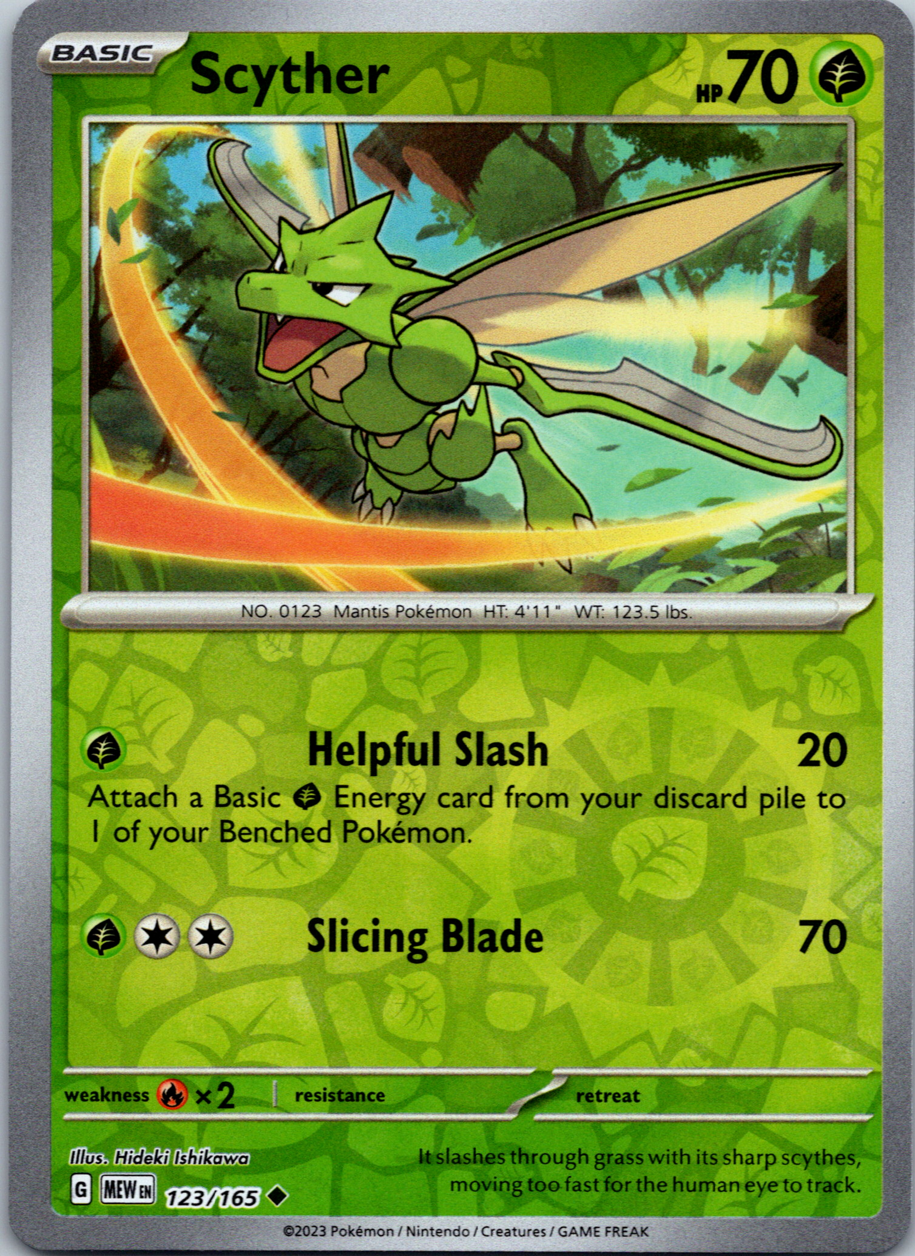 Scyther (123/165) [Scarlet & Violet:  151] Reverse Holofoil