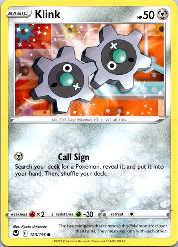 Klink (123/195) [Sword & Shield: Silver Tempest]