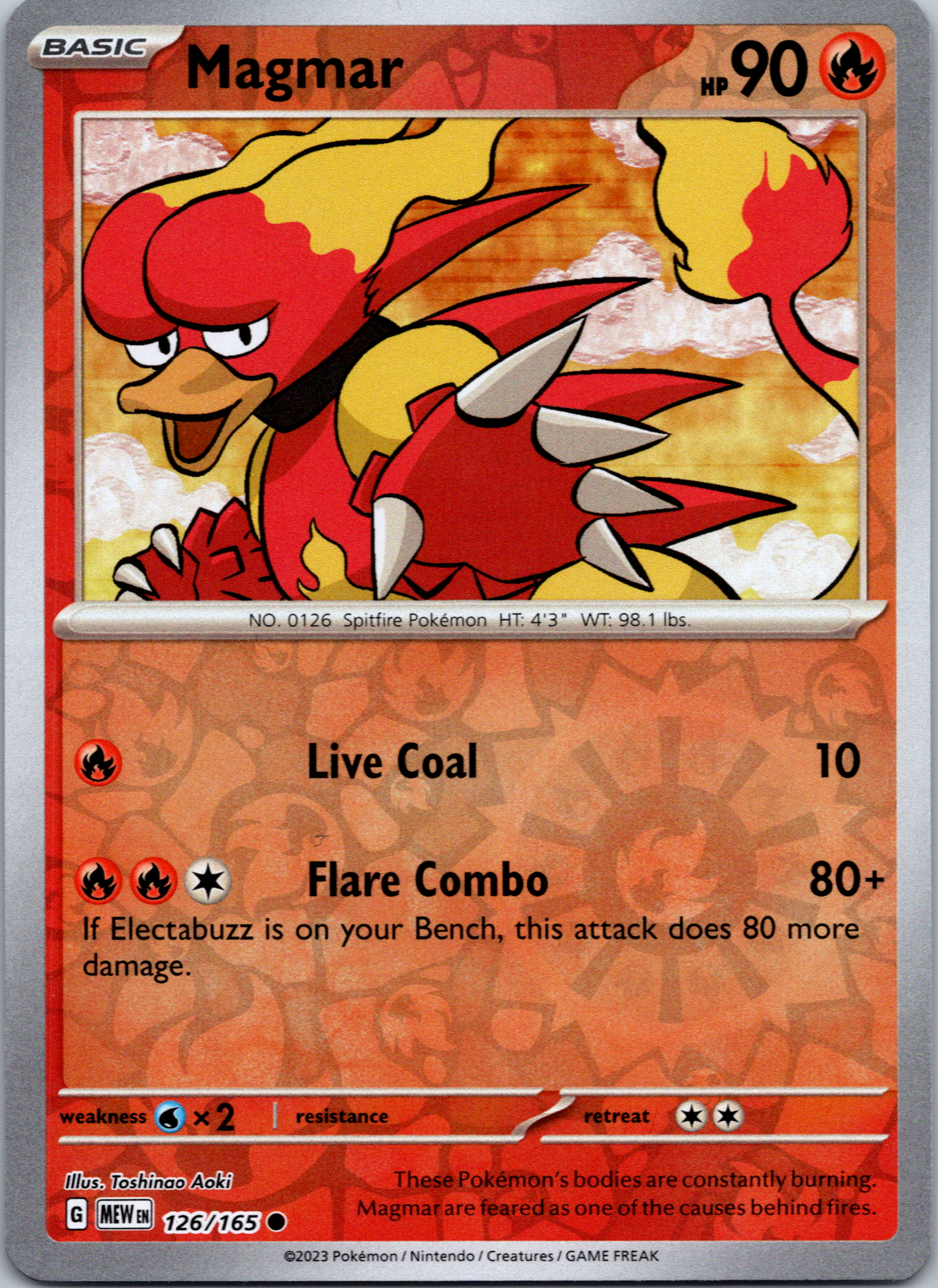 Magmar (126/165) [Scarlet & Violet:  151] Reverse Holofoil