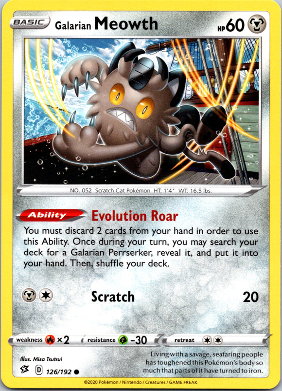 Galarian Meowth (126/192) [Sword & Shield: Rebel Clash]