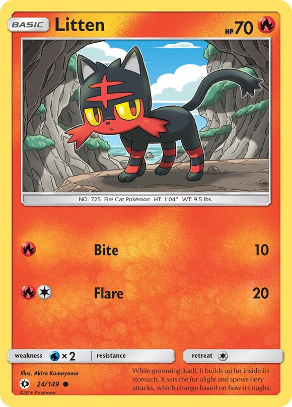 Litten [24/149] [Sun & Moon Base Set] Reverse Holofoil