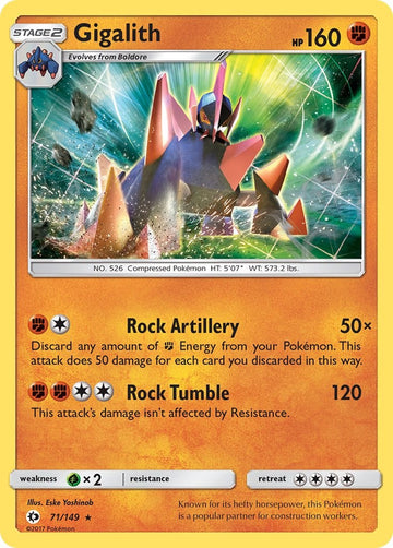 Gigalith [71/149] [Sun & Moon Base Set] Holofoil