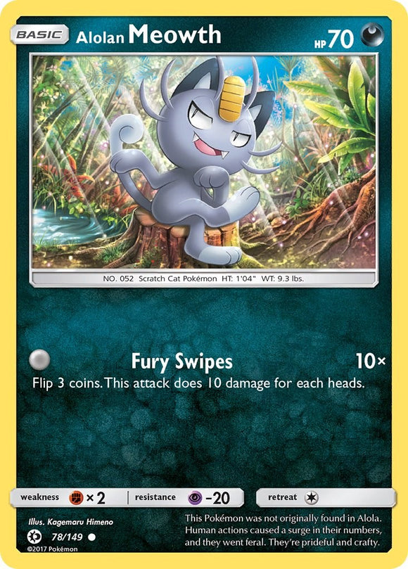 Alolan Meowth [78/149] [Sun & Moon Base Set] Reverse Holofoil