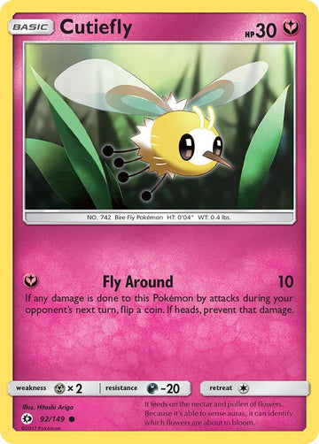 Cutiefly [92/149] [Sun & Moon Base Set] Reverse Holofoil