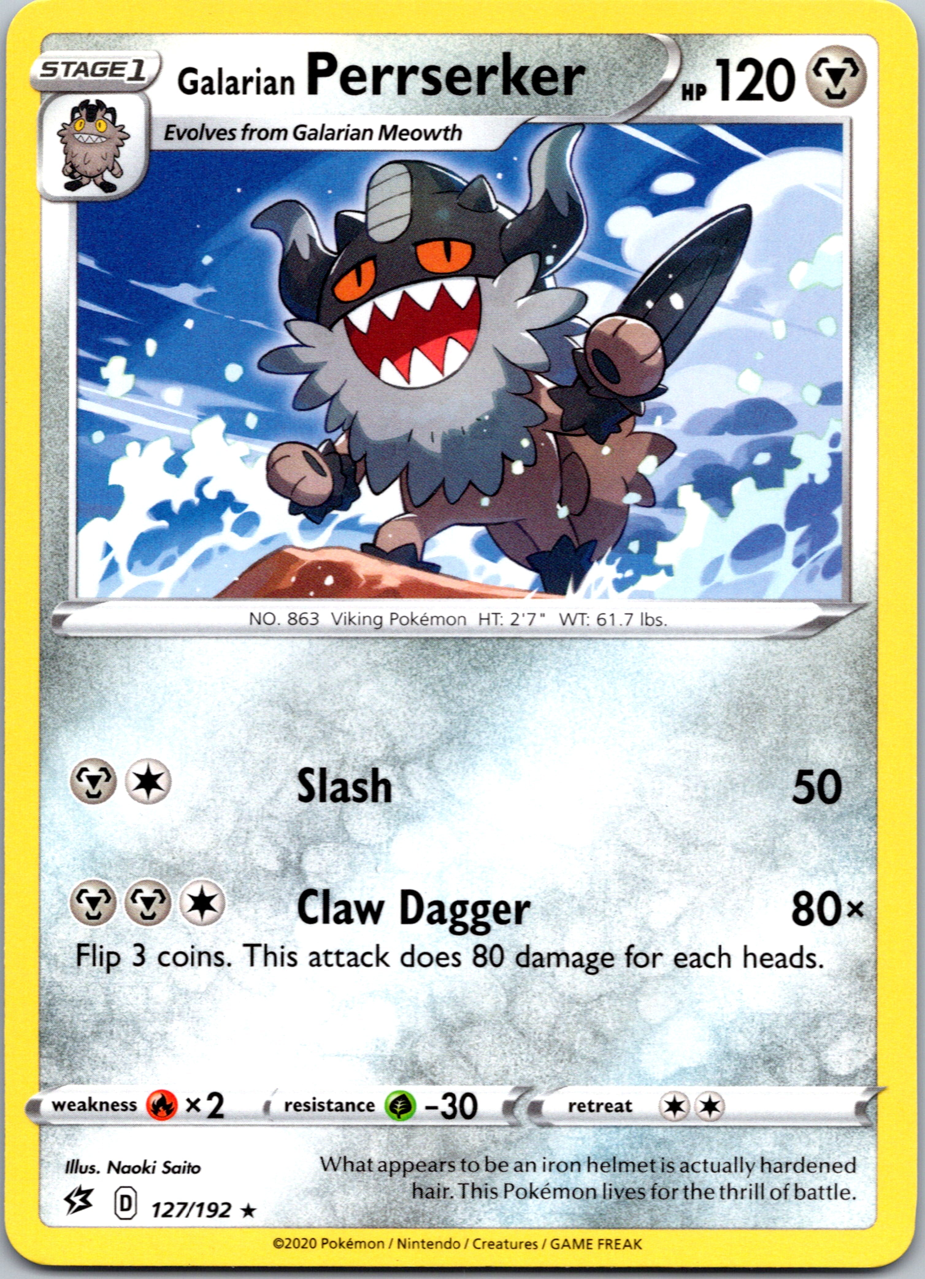 Galarian Perrserker (127/192) [Sword & Shield: Rebel Clash]