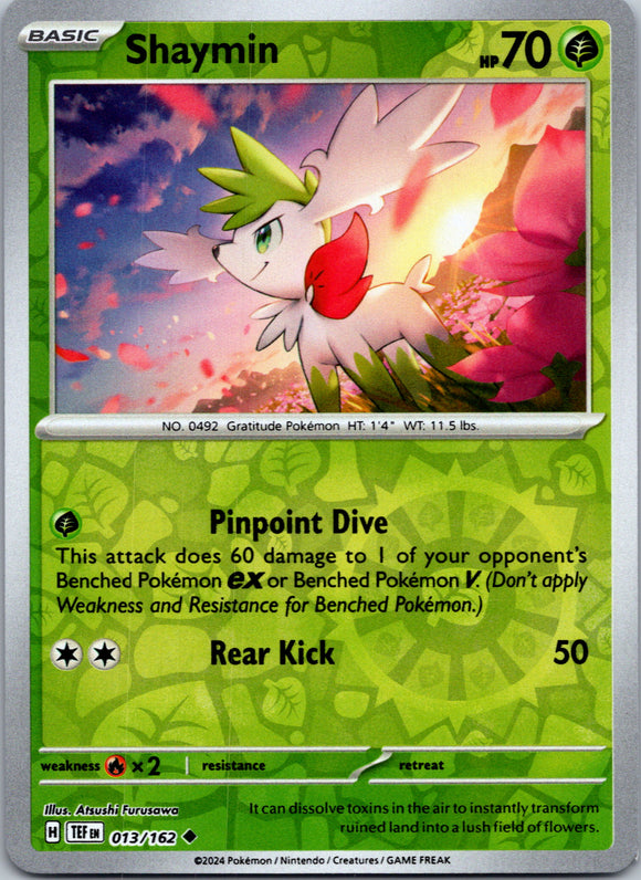Shaymin [013/162] - (Temporal Forces) Reverse Holofoil