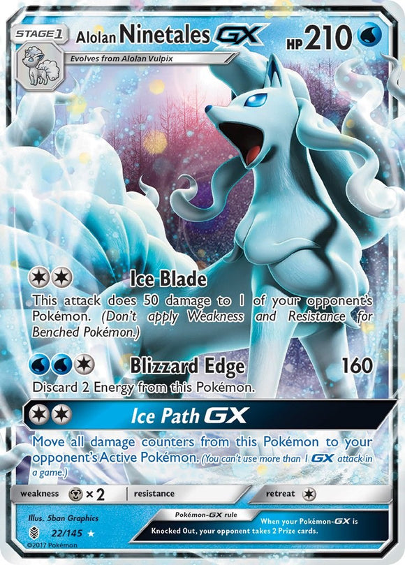 Alolan Ninetales GX [22/145] [Guardians Rising] Holofoil
