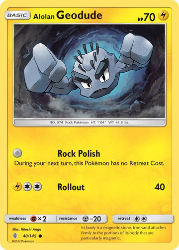 Alolan Geodude [40/145] [Guardians Rising] Reverse Holofoil