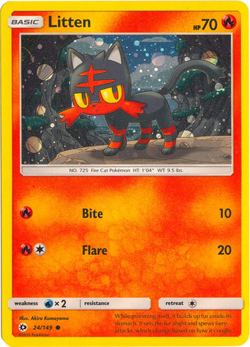 Litten (Cosmos Holo) [024/149] [Sun & Moon Base Set] Holofoil