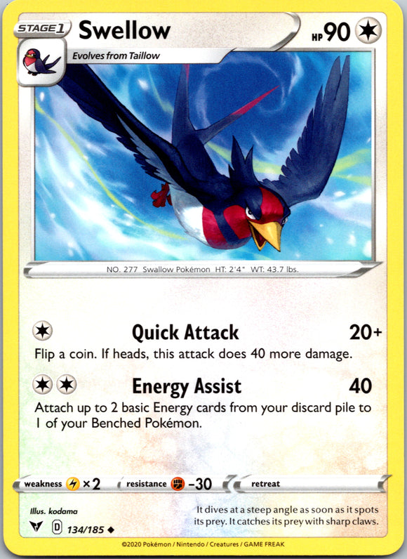 Swellow [134/185] [SWSH04: Vivid Voltage]