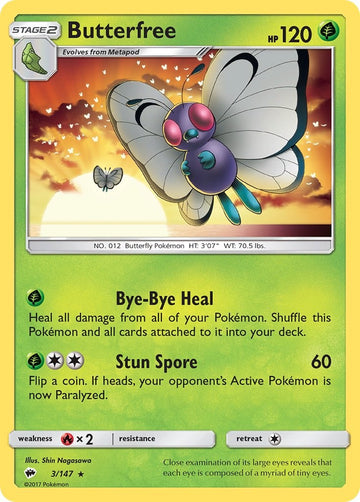 Butterfree [3/147] [Burning Shadows] Reverse Holofoil