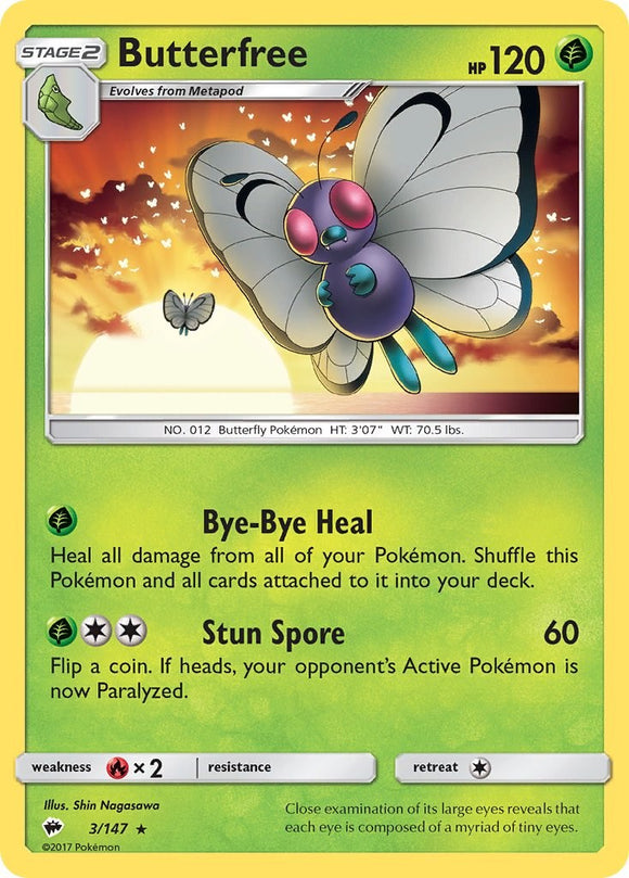 Butterfree [3/147] [Burning Shadows] Reverse Holofoil