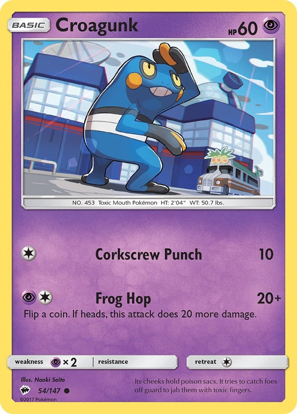 Croagunk [54/147] [Burning Shadows] Reverse Holofoil
