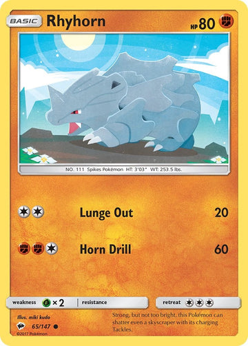 Rhyhorn (065/147) [Sun & Moon: Burning Shadows]