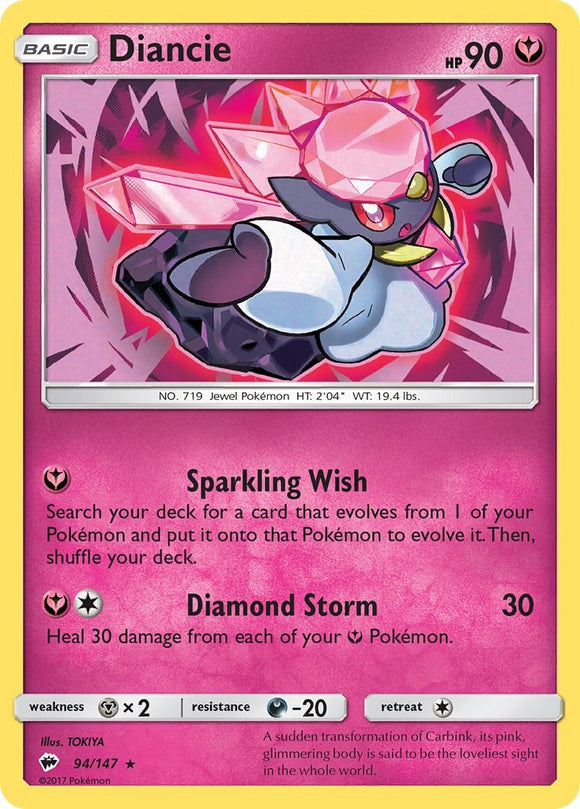 Diancie [94/147] [Burning Shadows] Reverse Holofoil