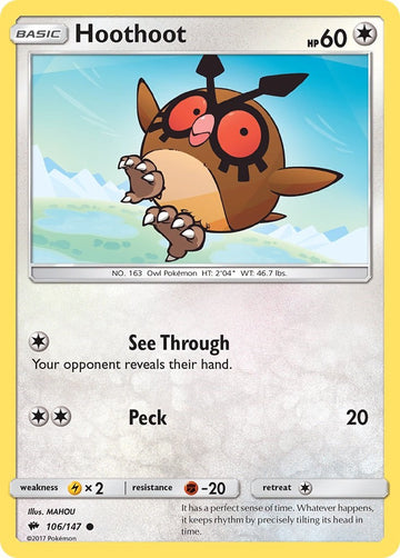 Hoothoot [106/147] [Burning Shadows] Reverse Holofoil