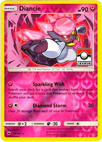 Diancie (094/147) (League Promo) [Sun & Moon: Burning Shadows]