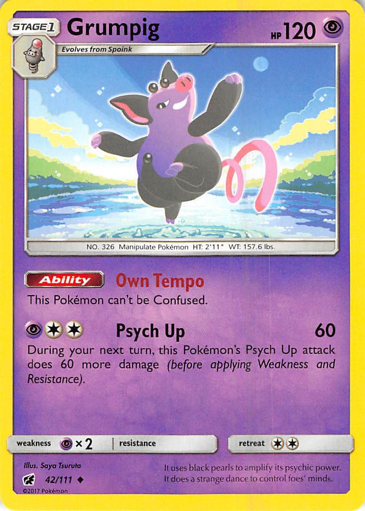 Grumpig [42/111] [SM - Crimson Invasion] Reverse Holofoil