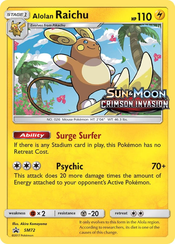 Alolan Raichu - SM72 (Prerelease) [SM72] [SM Promos] Holofoil