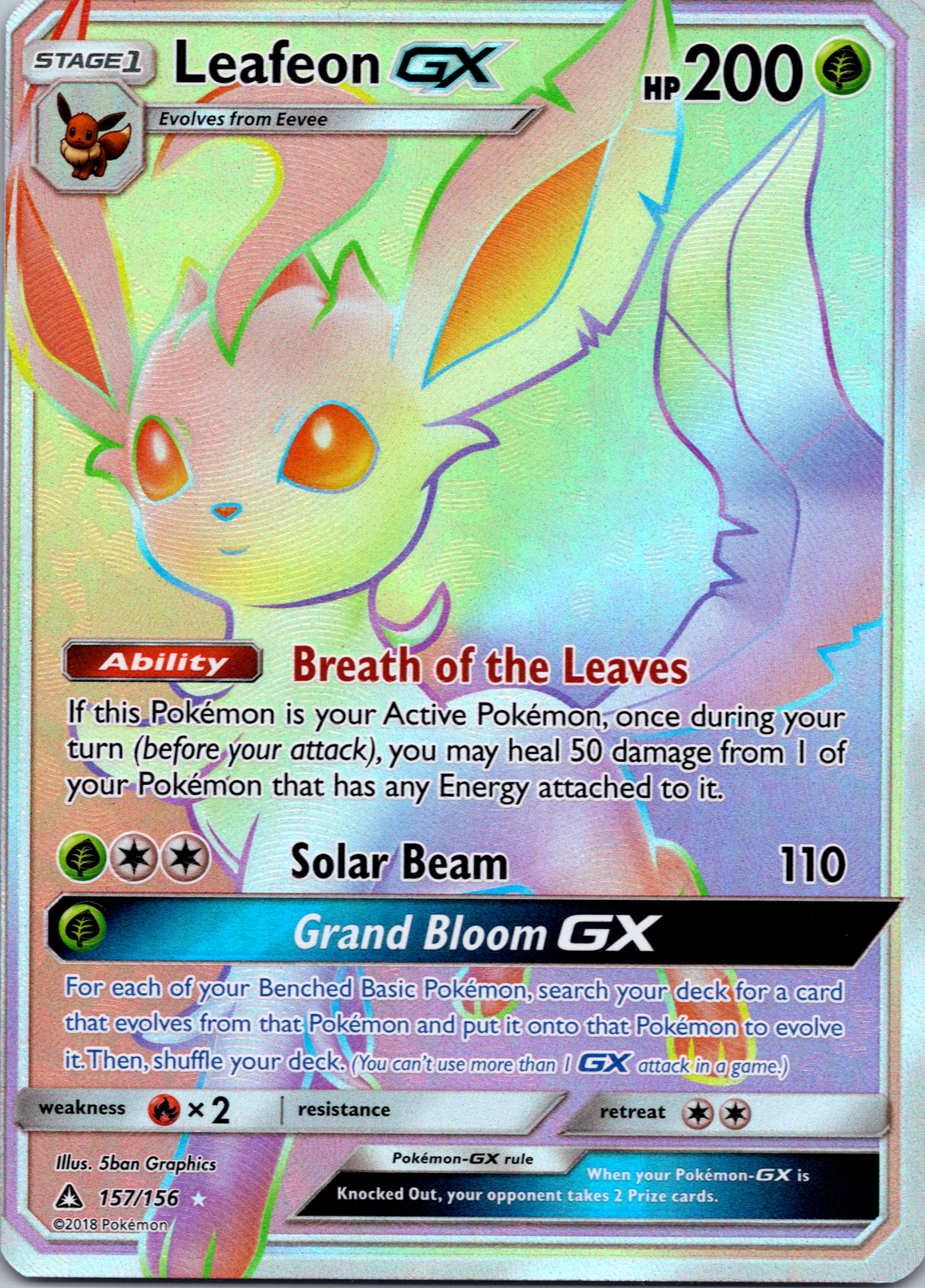 Leafeon GX (157/156) [Sun & Moon: Ultra Prism]