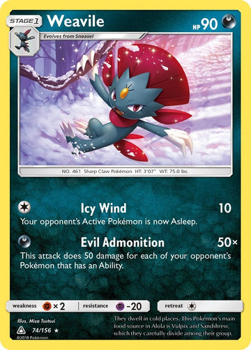 Weavile [74/156] [Ultra Prism] Reverse Holofoil