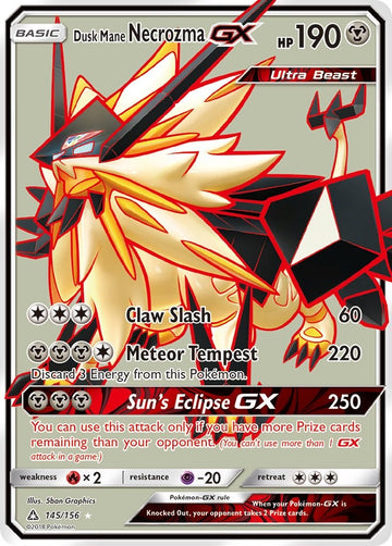Dusk Mane Necrozma GX (Full Art) [145/156] [Ultra Prism] Holofoil