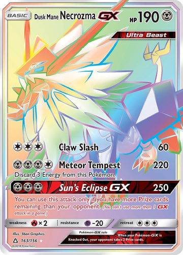Dusk Mane Necrozma GX (Secret Rare) [163/156] [Ultra Prism] Holofoil